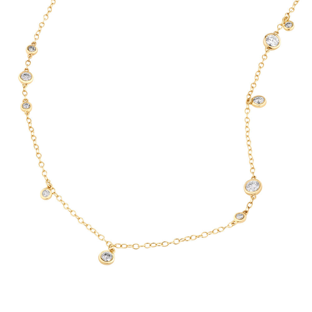 Necklace with 0.47 Carat TW of Diamonds in 10kt Yellow Gold