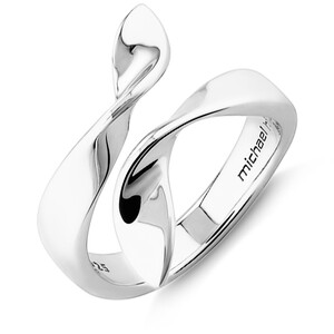 Sculpture Open Ribbon Ring in Sterling Silver