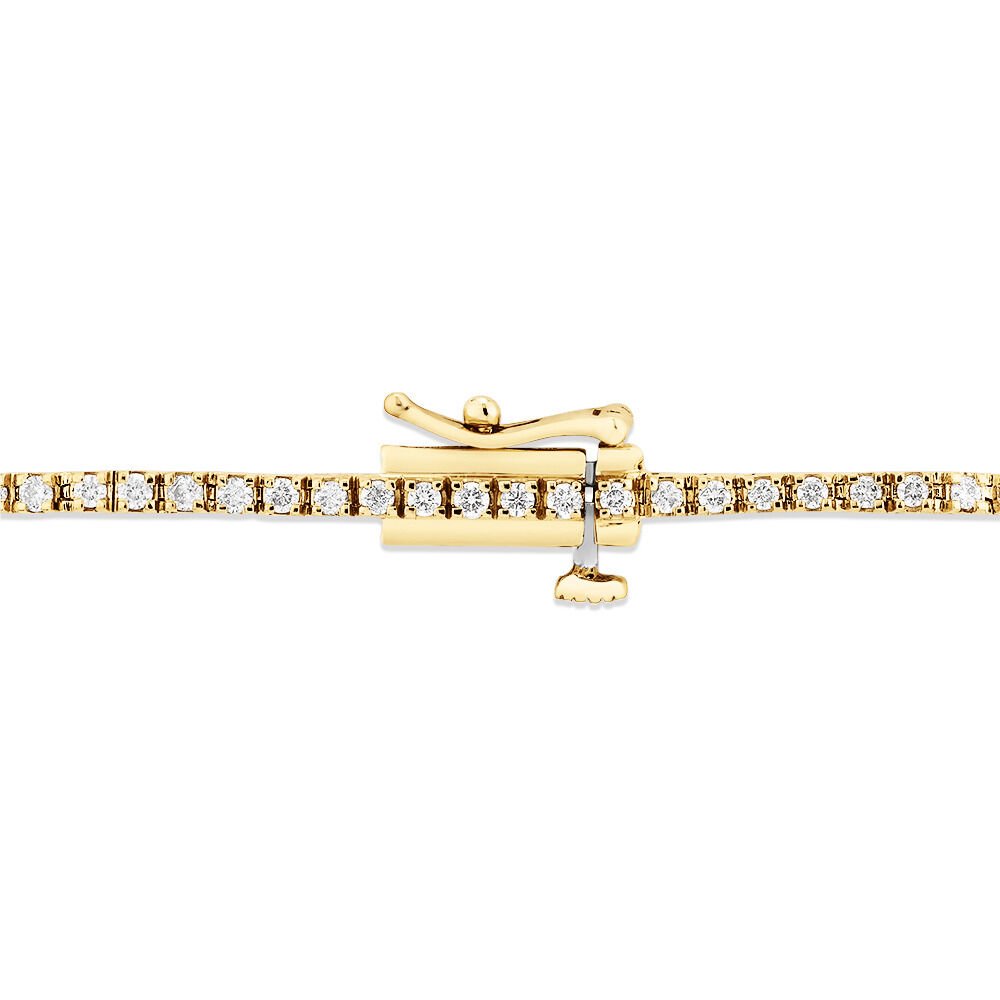 Tennis Bracelet with 1 Carat TW of Diamonds in 10kt Yellow Gold
