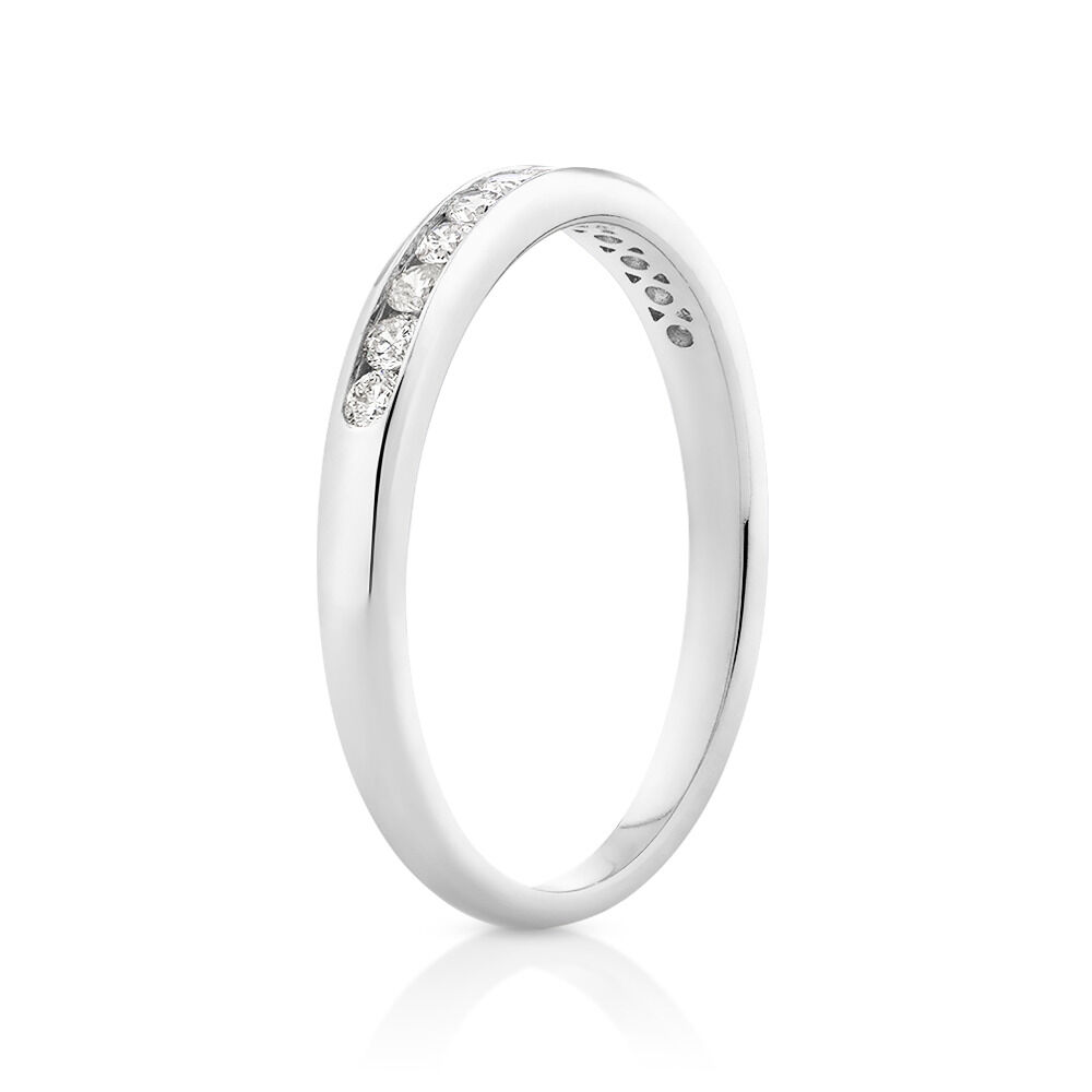 Wedding Band with 1/4 Carat TW of Diamonds in 10kt White Gold