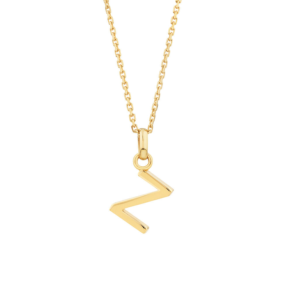 Z Initial Pendant in 10kt Yellow Gold