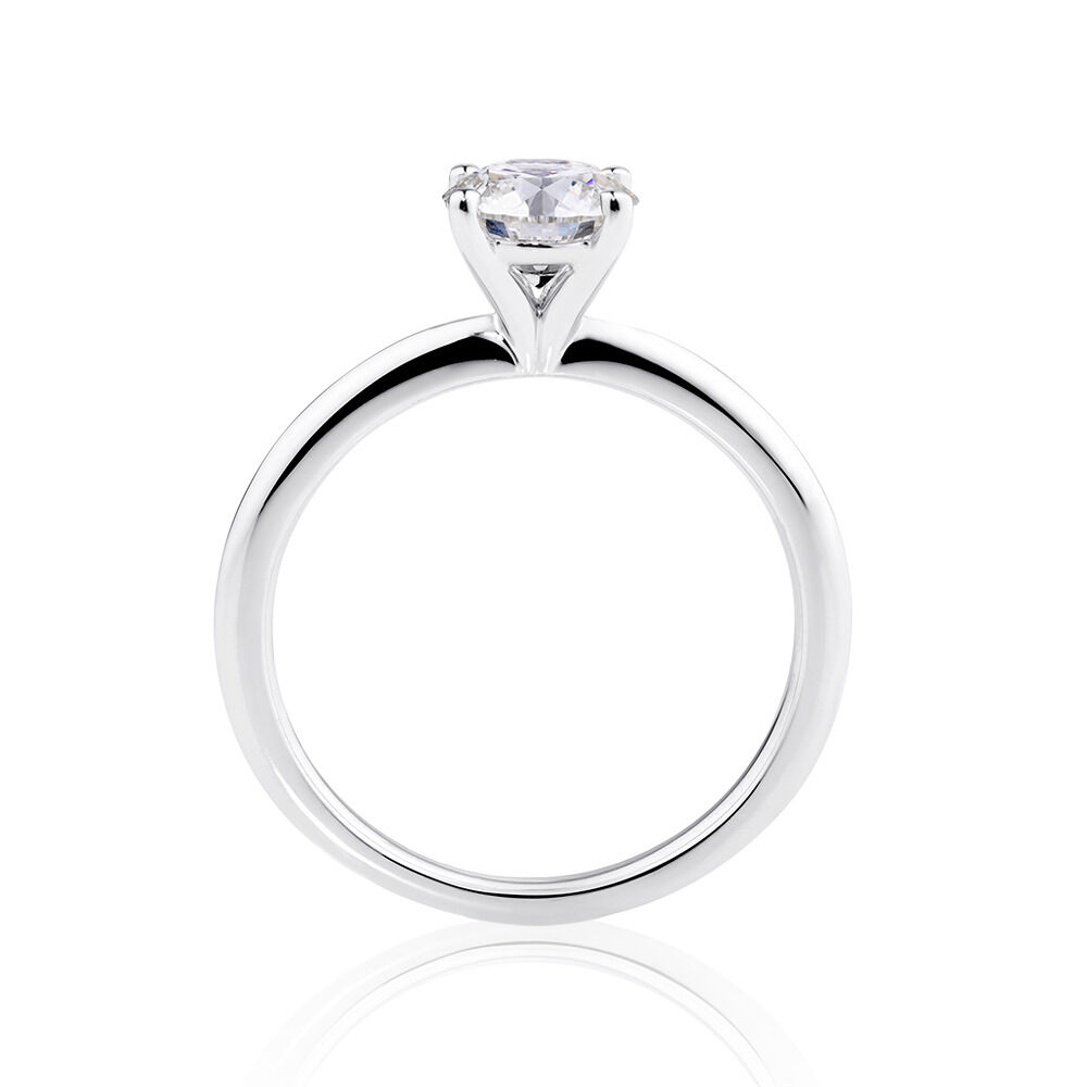 1 Carat Laboratory-Created Diamond Ring in 14kt White Gold