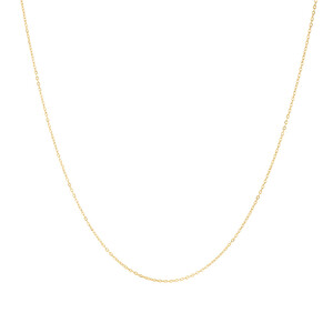 45cm (17") 0.95mm Width Solid Cable Chain In 10kt Yellow Gold