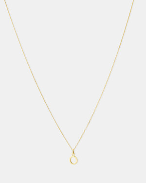 O Initial Pendant in 10kt Yellow Gold