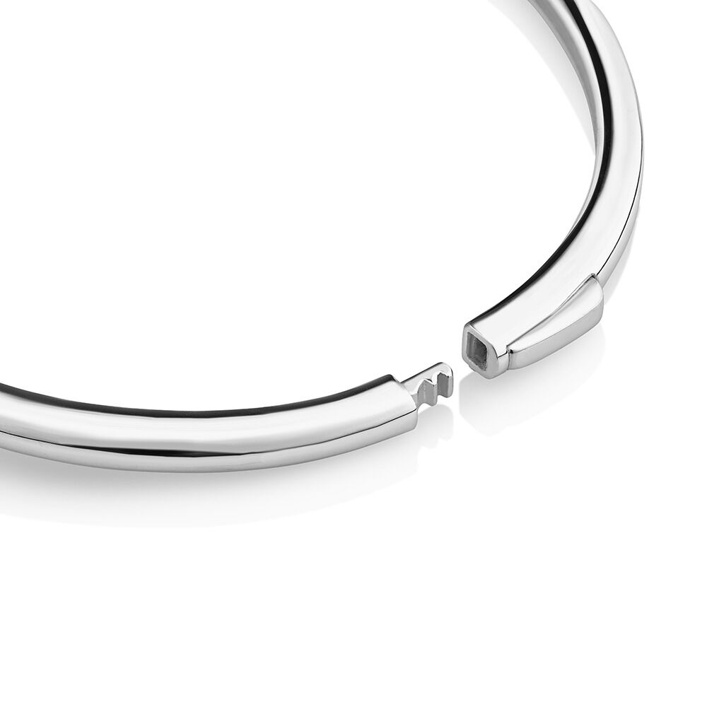 Bracelet jonc double infinité en argent sterling, 62 mm