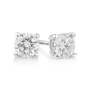 0.80 Carat TW Laboratory-Created Diamond Stud Earrings in 14kt White Gold
