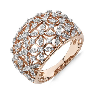 Ring with 0.75 Carat TW of Diamonds in 10kt Rose Gold