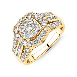 Engagement Ring with 1.50 Carat TW of Diamonds in 14kt Yellow Gold