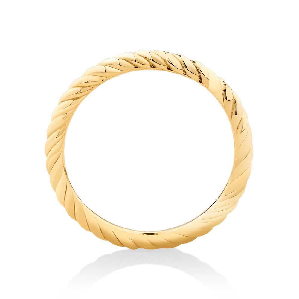 Rope Twist Ring in 10kt Yellow Gold
