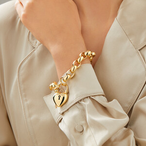 Bracelet à chaîne belcher en or jaune 10 K de 19 cm, largeur de 11 à 11,5 mm