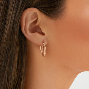 Double Hoop Earrings in 10kt Rose Gold