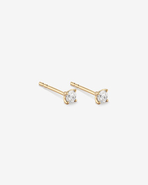 0.25 Carat TW Diamond Solitaire Stud Earrings in 18kt Yellow Gold