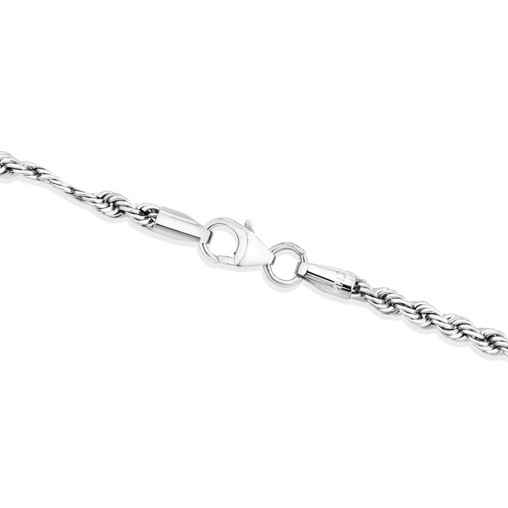 45cm (18")  2.5mm Rope Chain in 10kt White Gold
