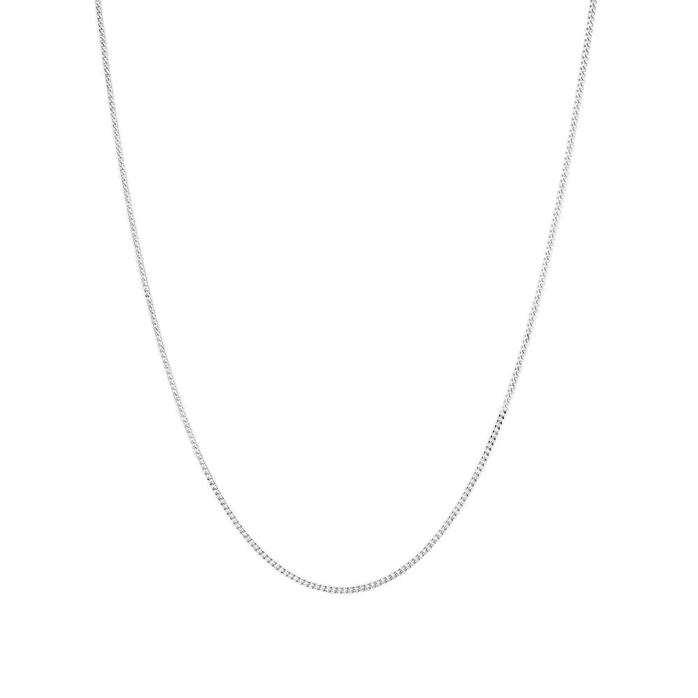 50cm (20") 1.5mm-2mm Width Curb Chain in Sterling Silver