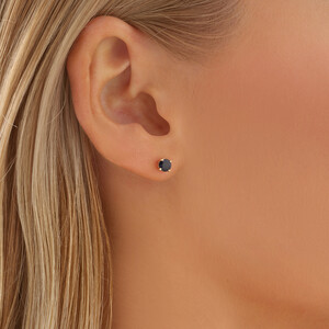 Stud Earrings with Sapphire in 10kt Yellow Gold