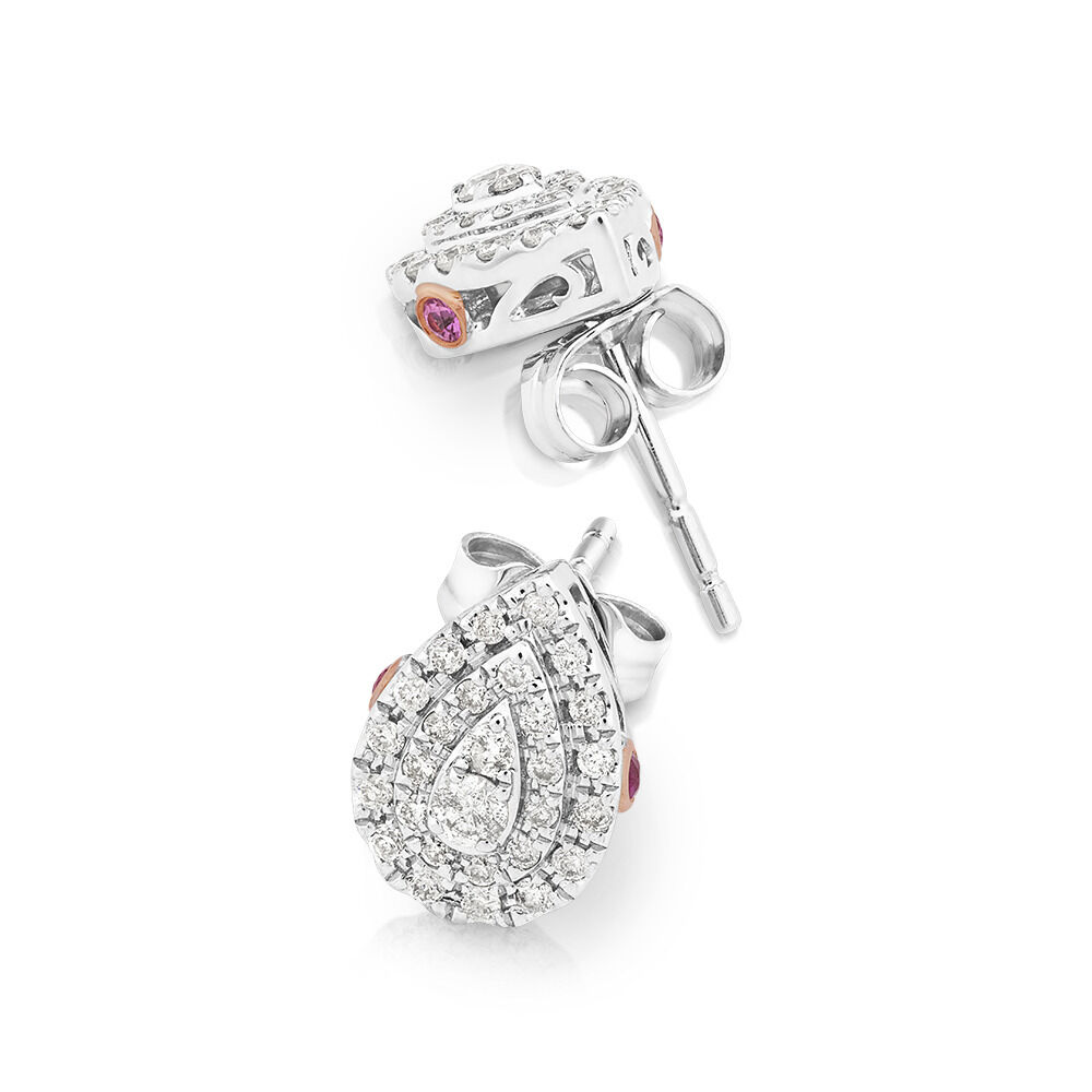 Sir Michael Hill Designer Fashion Earrings with 0.33 Carat TW of Diamonds in 10kt White Gold