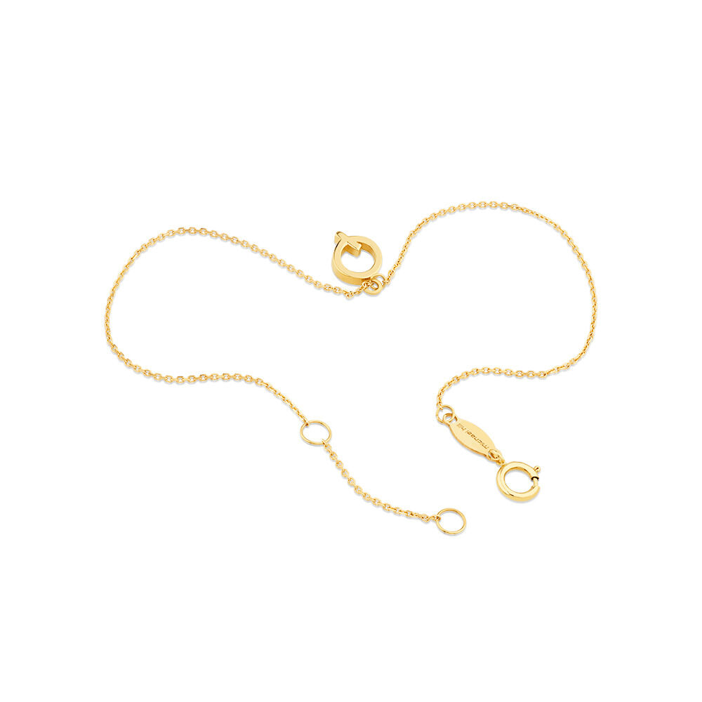 19cm (7.5") Q Initial Bracelet in 10kt Yellow Gold