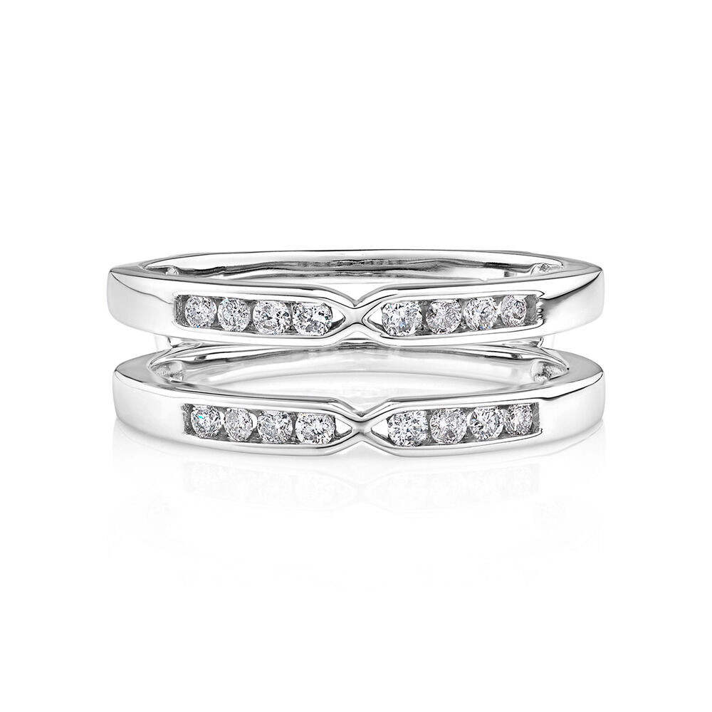 Enhancer Ring with 1/4 Carat TW of Diamonds in 10kt White Gold
