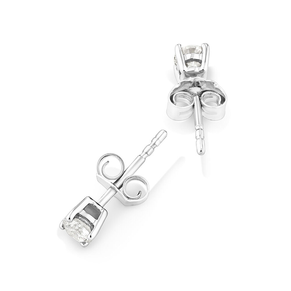 Classic Stud Earrings with 0.30 Carat TW of Diamonds in 10kt White Gold
