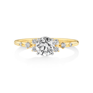 Scatter Ring with 0.83 Carat TW of Diamonds in 14kt Yellow Gold