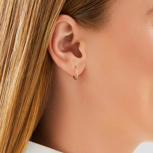 14mm Sleeper Earrings in 10kt Rose Gold