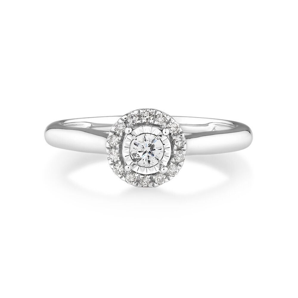 Engagement Ring with 1/4 Carat TW of Diamonds in 10kt White Gold