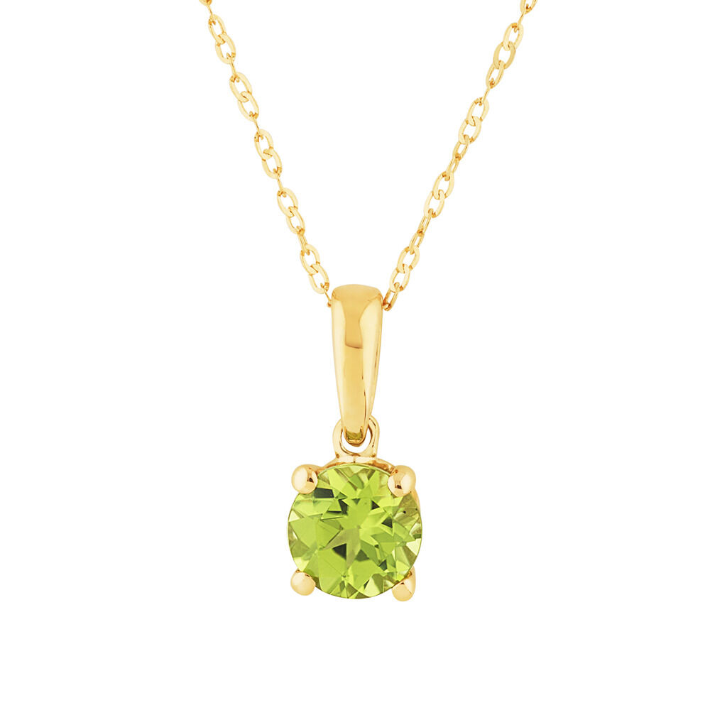 Pendant with Peridot in 10kt Yellow Gold