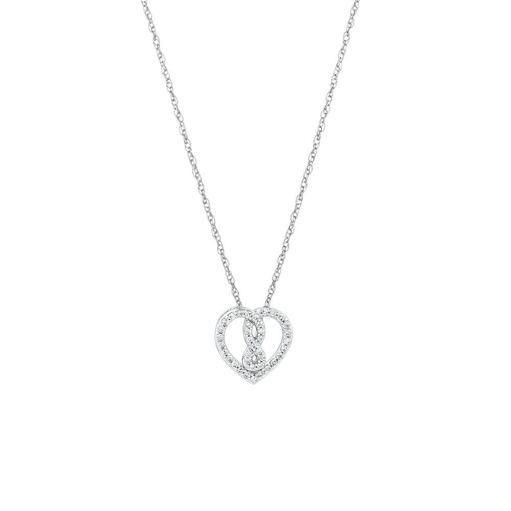 Mini Infinitas Pendant with 0.12 Carat TW of Diamonds in Sterling Silver