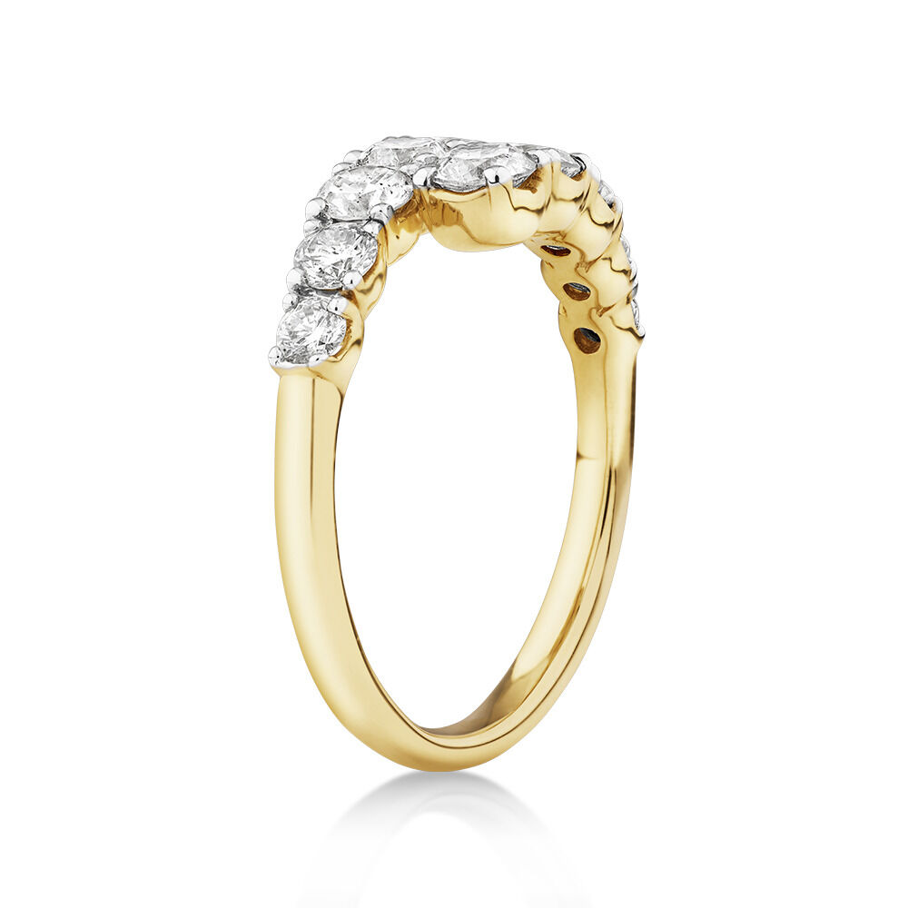 Bypass Ring with 1.50 Carat TW of Diamonds in 14kt Yellow Gold