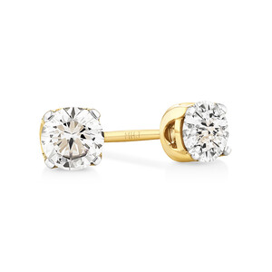 Prelude Stud Earrings with 0.50 Carat TW of Diamonds in 10kt Yellow Gold