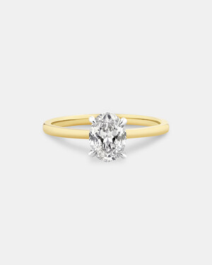 Southern Star Oval Solitaire Engagement Ring with a 1 Carat TW Diamond in 18kt Yellow & White Gold