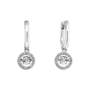 Boucles d'oreilles Everlight en argent sterling avec diamants totalisant 0,25 ct