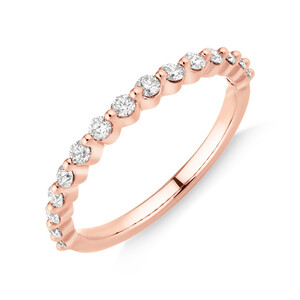 Wedding Ring with 0.34 Carat TW of Diamonds in 14kt Rose Gold