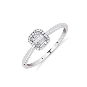 Promise Ring with 0.10 Carat TW of Diamonds in 10kt White Gold