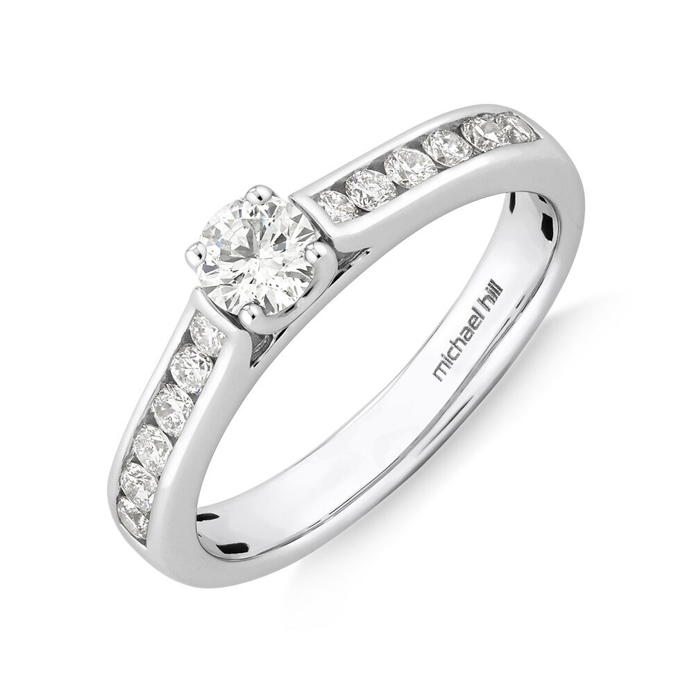 Bridal Set with 1.00 Carat TW of Diamonds in 14kt White Gold
