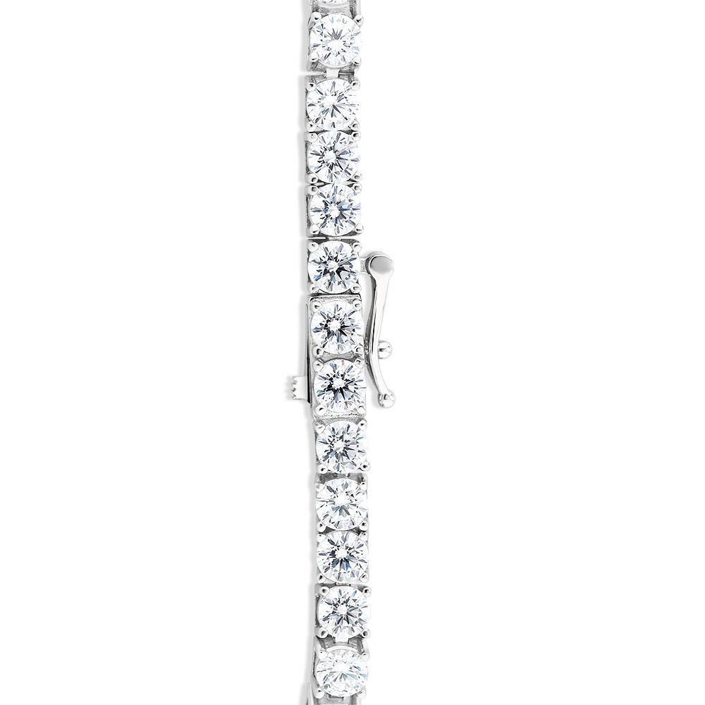 Tennis Bracelet with Cubic Zirconia in Sterling Silver