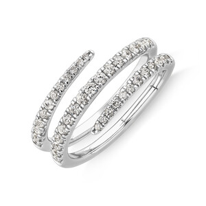 Spiral Ring with .50 carat TW of diamonds in 10kt white gold