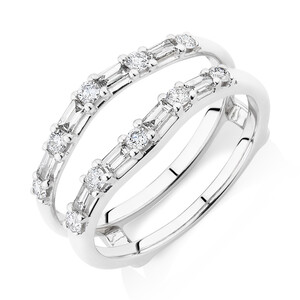 Enhancer Ring with 0.45 Carat TW of Diamonds in 10kt White Gold