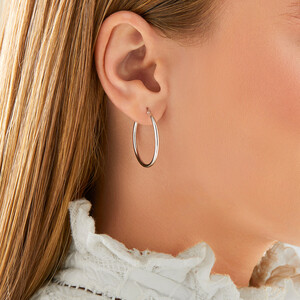 29mm Hoop Earrings in 10kt White Gold