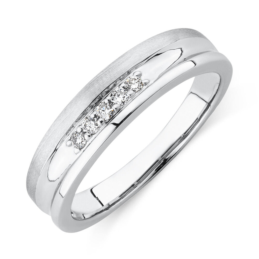 Ring with 0.10 Carat TW of Diamonds in 10kt White Gold