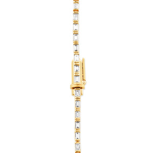 Tennis Bracelet with .74 Carat TW Diamonds in 10k Yellow Gold