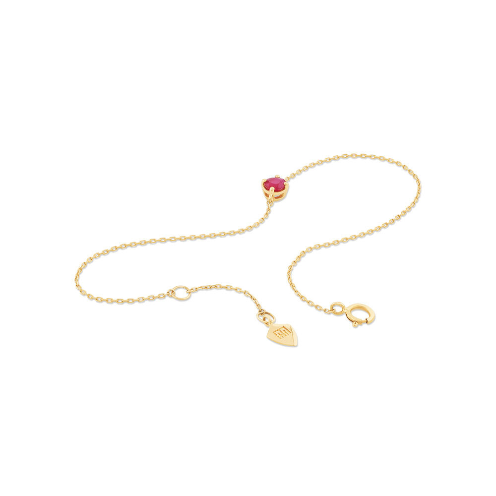 Bracelet with Ruby in 10kt Yellow Gold