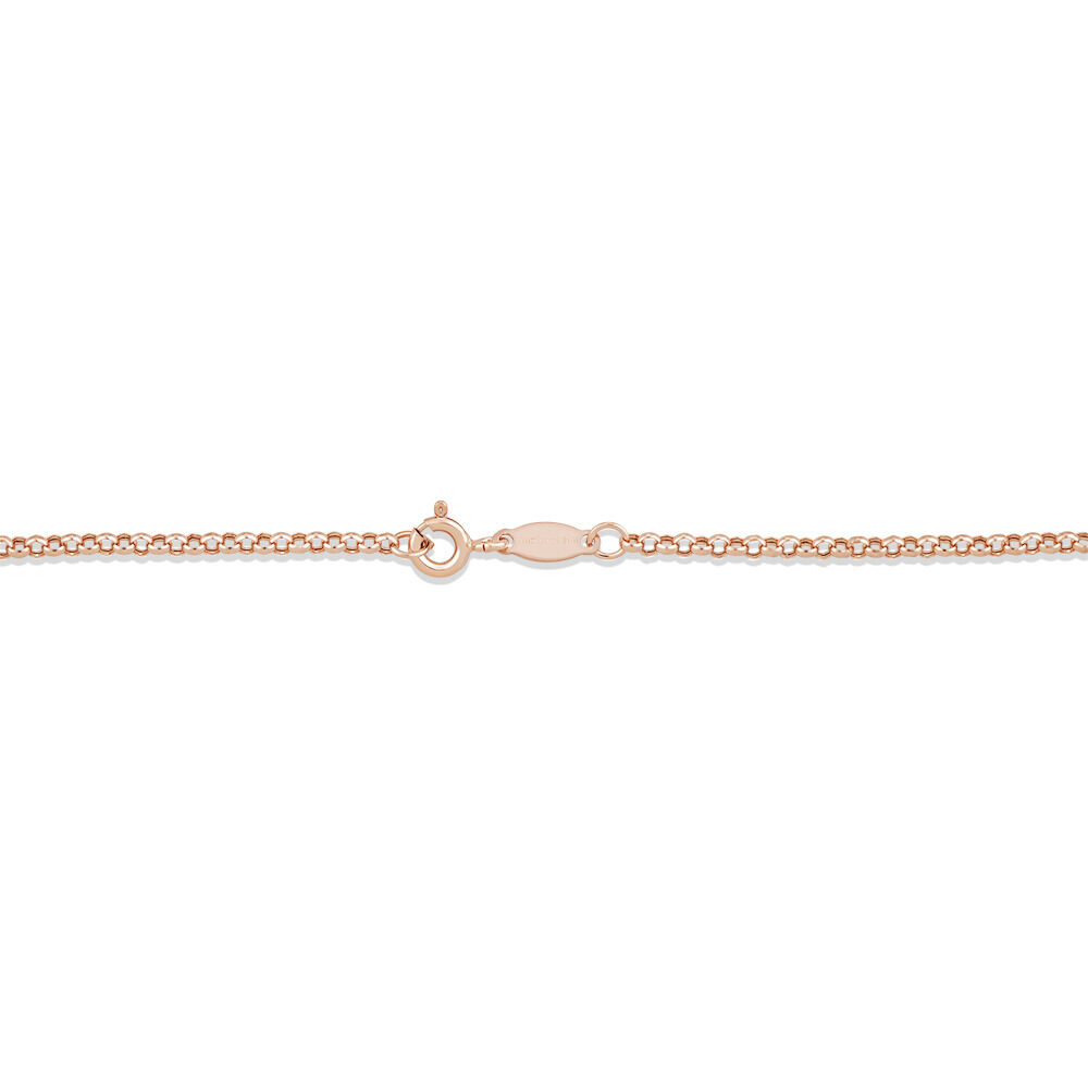 Bracelet belcher creux de 21 cm en or rose 10 K