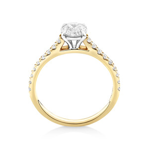 Engagement Ring with 1 1/4 Carat TW of Diamonds in 14kt Yellow/White Gold