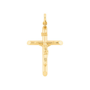 Crucifix Cross Pendant in 10kt Yellow Gold