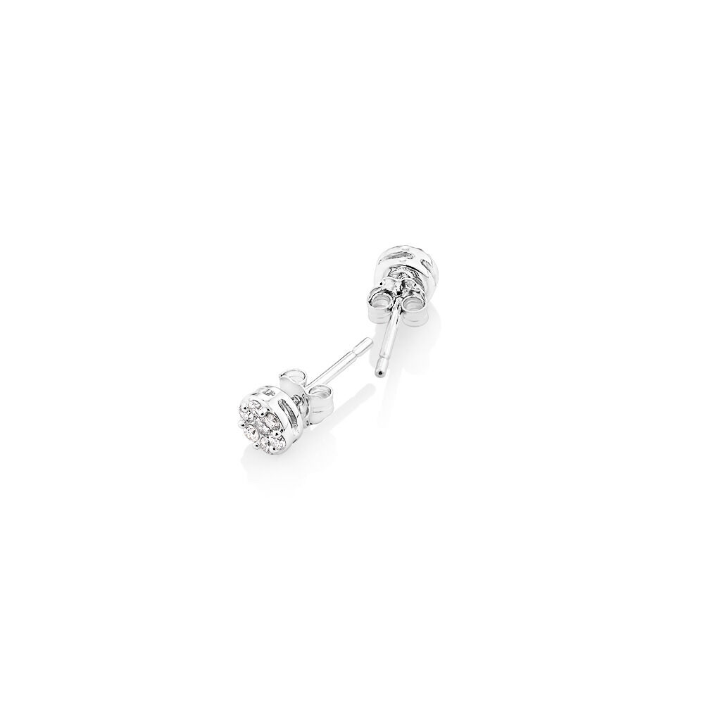 Stud Earrings with 0.25 Carat TW of Diamonds in 10kt White Gold