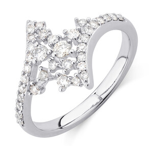 Scatter Ring with 0.50 Carat TW of Diamonds in 10ct White Gold