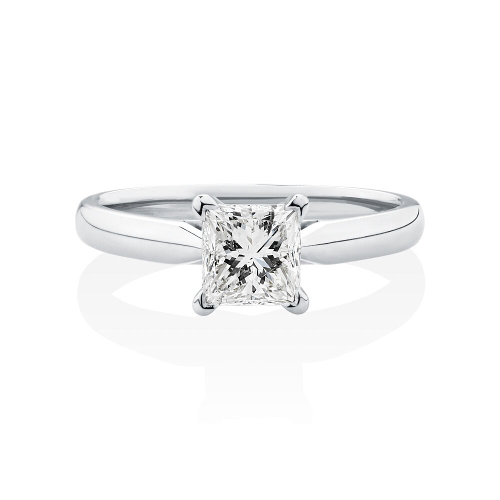 Evermore Engagement Ring with 1 Carat TW Diamond Solitaire in 14kt White Gold