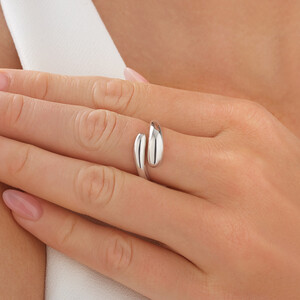Bold Link Ring in Sterling Silver