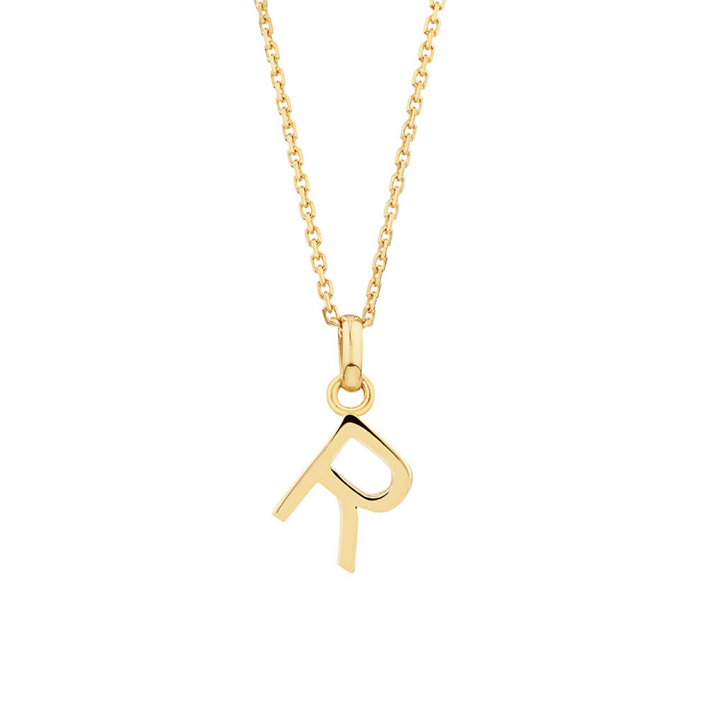 NOTABLE OFFSET INITIAL NECKLACE - R - SO PRETTY CARA COTTER